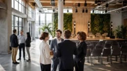 Evento aziendale sostenibile in una location moderna a Milano