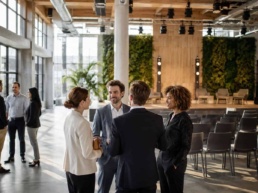 Evento aziendale sostenibile in una location moderna a Milano